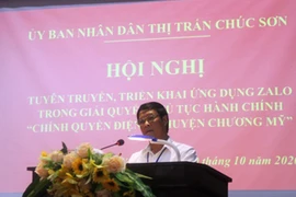 Thị trấn Chúc Sơn (Hà Nội) sử dụng Zalo để cải cách công tác hành chính