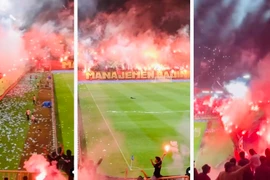 Cổ động viên đốt pháo làm loạn tại giải Indonesia