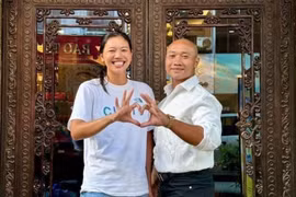 Ánh Viên cùng Bệu bé bỏng tạo hình trái tim, gây sốt mạng xã hội