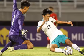 Indonesia tập sút 11m giữa trưa nắng trước giờ tái đấu U20 Việt Nam