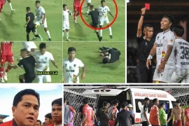 Chủ tịch bóng đá Indonesia thấy xấu hổ vụ trọng tài bị đấm nhập viện