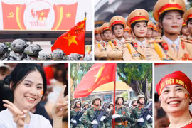 Sắc màu Tổ quốc nhuộm thắm bước quân hành