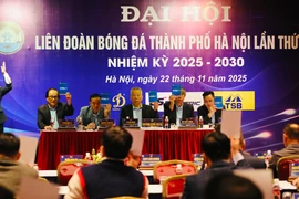 Toàn cảnh Đại hội nhiệm kỳ Liên đoàn Bóng đá thành phố Hà Nội