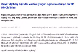 VFF 'ngâm' án phạt gần 1 tháng, không cho khiếu nại