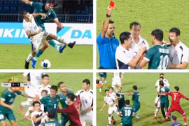 Cận cảnh màn hỗn chiến cầu thủ Thái Lan và Iraq tại chung kết King's Cup