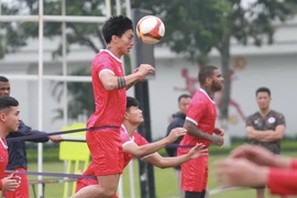 Đoàn Văn Hậu cùng CLB Công an Hà Nội 'luyện công' chờ V-League trở lại