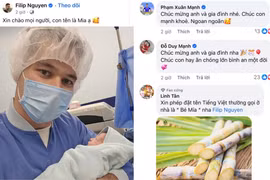 Nguyễn Filip khoe thiên thần nhỏ, dân mạng đặt ngay tên ở nhà