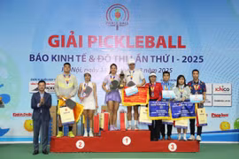 Xác địch chủ nhân các danh hiệu Giải pickleball Báo Kinh tế & Đô thị 2025