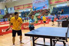 130 VĐV tranh tài tại giải bóng bàn Công an Hà Nội 2022