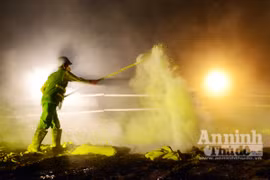 Cận cảnh quá trình tiêu hủy cá chết ở hồ Tây 