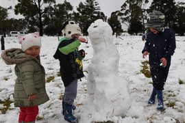 Đắp người tuyết giữa mùa hè