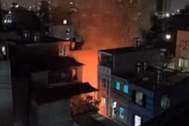 Dập tắt đám cháy trong đêm tại xã Tân Triều