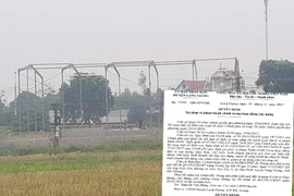 Dừng toàn bộ việc thi công nhà xưởng vi phạm tại huyện Lạng Giang 