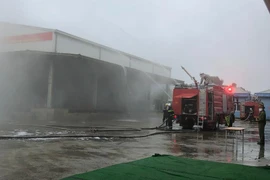 Xử lý tình huống giả định cháy, nổ tại Công ty cổ phần khí gas hóa lỏng Sông Hồng 