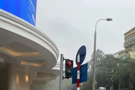 Kịp thời dập tắt đám cháy tầng hầm Tràng Tiền Plaza