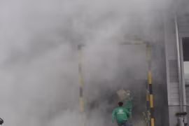 Kiểm tra, đánh giá công tác phối hợp xử lý sự cố hỏa hoạn qua vụ cháy giả định 