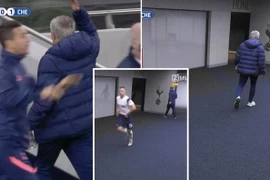 Bi hài cảnh HLV Mourinho vào tận... nhà vệ sinh lôi học trò ra thi đấu