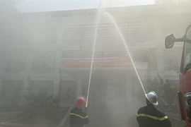 Kiểm tra công tác phòng cháy tại văn phòng, kho xưởng ở quận Nam Từ Liêm qua diễn tập phương án