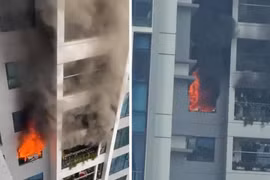 Lửa thiêu rụi căn hộ tại chung cư Goldmark City 