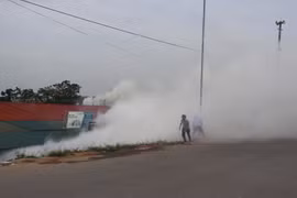 Kiểm tra khả năng phối hợp tác chiến chữa cháy cứu người tại chợ Sấu 