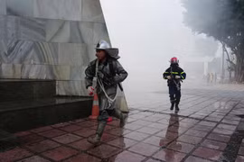 Diễn tập phương án, phòng cháy, chữa cháy tại Cung văn hóa lao động Hữu nghị Việt –Xô