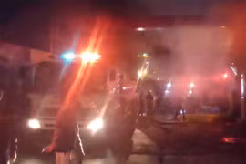 Cháy tại khu nhà Ban quản lý dự án chung cư Osaka trong đêm