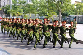 Kết thúc khóa huấn luyện 270 chiến sỹ phục vụ có thời hạn trong CAND