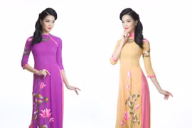 Hoa hậu Thùy Dung dịu dàng khoe sắc trong tà áo dài