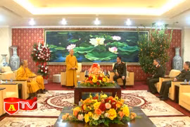 CATP tiếp đoàn Giáo hội Phật giáo thành phố Hà Nội chúc Tết