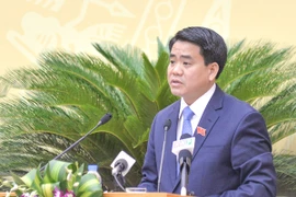 Chủ tịch UBND TP Hà Nội Nguyễn Đức Chung phát biểu nhậm chức