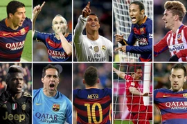 10 cầu thủ xuất sắc nhất thế giới năm 2015, Ronaldo đứng gần áp chót