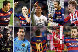 10 cầu thủ xuất sắc nhất thế giới năm 2015, Ronaldo đứng gần áp chót