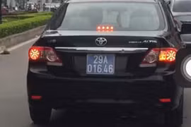 Đề nghị xử lý lái xe biển xanh đi vào làn xe buýt nhanh BRT