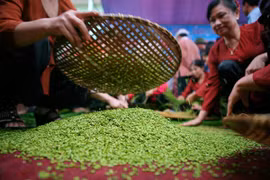 Rộn ràng Ngày hội văn hóa cốm Mễ Trì 2016