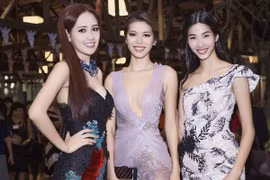 Hoa hậu Mai Phương Thúy hội ngộ siêu mẫu Hoàng Thùy và Minh Tú tại lãnh sự quán Anh