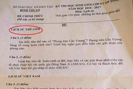 Sai sót đề thi học sinh giỏi Lịch sử, Giám đốc Sở Giáo dục phải xin lỗi