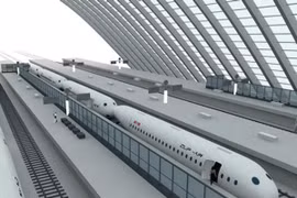 Hạ cánh, máy bay biến thành tàu hỏa 