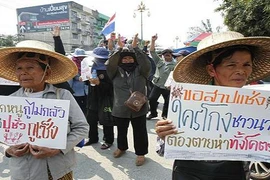 Biểu tình làm hàng triệu gia đình nông dân Thái Lan bị đói