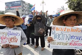 Biểu tình làm hàng triệu gia đình nông dân Thái Lan bị đói