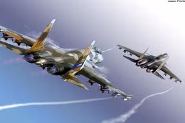 Nga điều 12 siêu tiêm kích Su-35S sát biên giới Trung Quốc