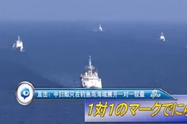 8 tàu Trung - Nhật dàn trận 1 "chọi" 1 ở Senkaku