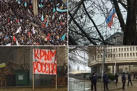 Một toán vũ trang bí ẩn chiếm trụ sở chính quyền Crimea, kéo cờ Nga