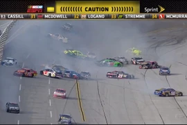 Xem vụ tai nạn kinh hoàng tại giải đua NASCAR
