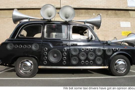 "Sound taxi" chơi nhạc tạp âm với 67 chiếc loa gắn trên mình