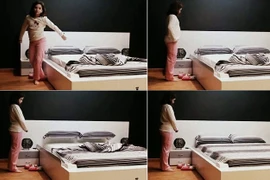 Chiếc giường "thông minh" tự biết gập chăn gối