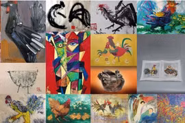 Ra mắt 60 tác phẩm nghệ thuật về loài gà