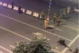 Hai đối tượng lao xe vào Cảnh sát cơ động bị tạm giữ hình sự về hành vi giết người