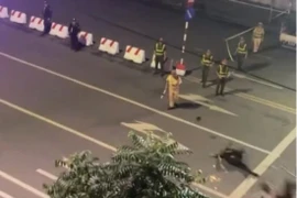 Hai đối tượng lao xe vào Cảnh sát cơ động bị tạm giữ hình sự về hành vi giết người