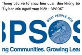 Bộ Công an thông báo về tổ chức liên quan đến khủng bố “Ủy ban cứu người vượt biển - BPSOS”.