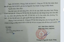 Cơ quan điều tra chuyển đơn của công dân đến phường Đại Mỗ và Tây Mỗ để giải quyết